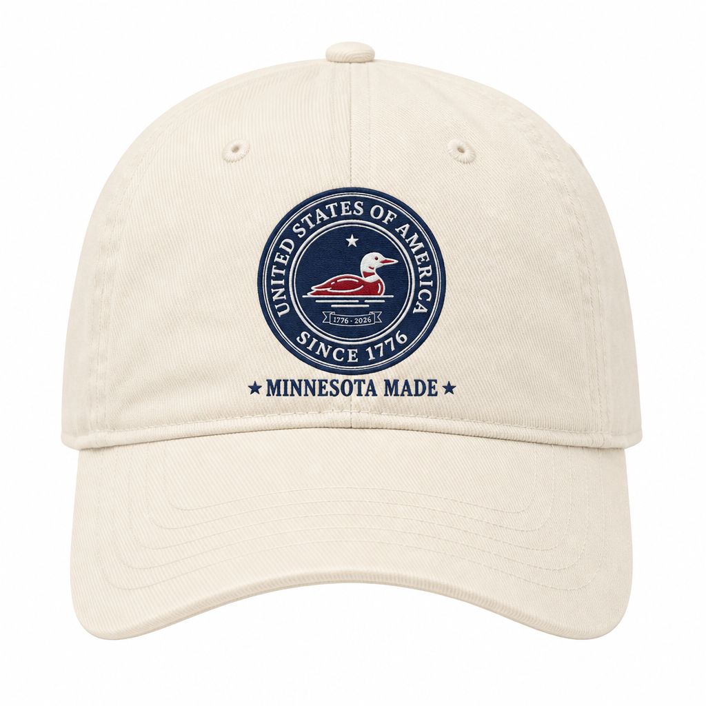 Minnesota Made Stamp Seal Hat — Natural