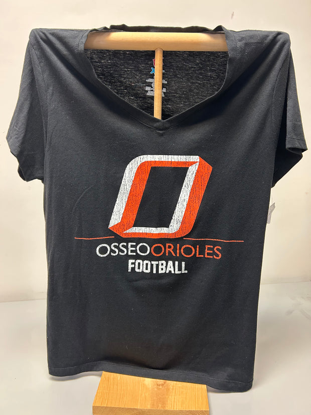 Osseo Orioles Football Vneck Tee - Women's