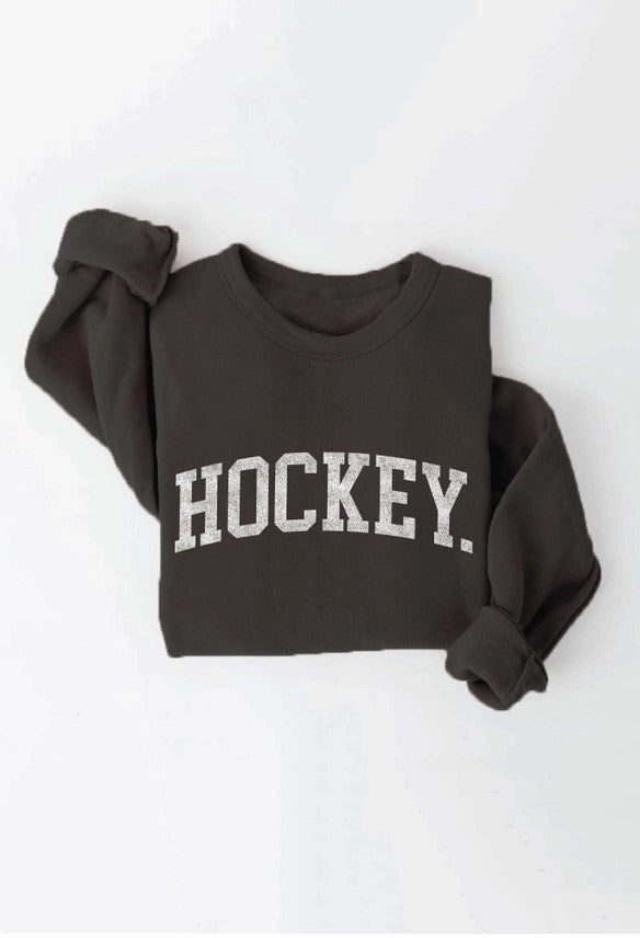 Hockey Graphic Crewneck Sweatshirt (4 colors)