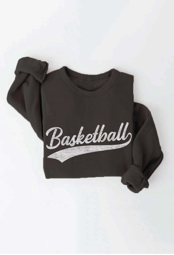 Basketball Graphic Crewneck Sweatshirt (3 colors)