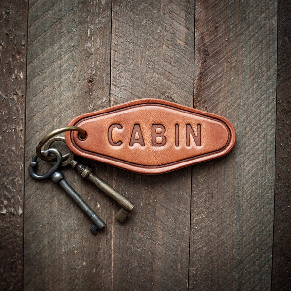 Cabin Leather Keychain - Motel Style