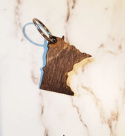 MN Wood Keychain