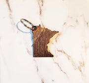 MN Wood Keychain