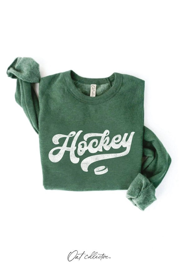 Hockey Graphic Crewneck Sweatshirt (4 colors)