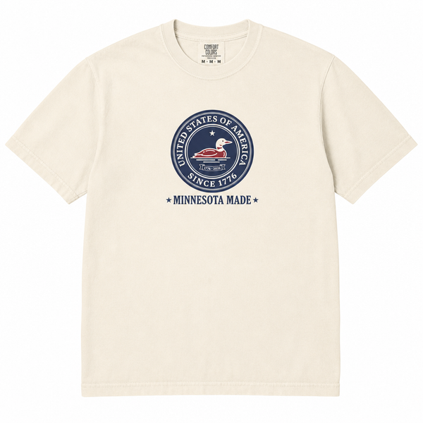 Minnesota Made Stamp Seal Tee — Ivory
