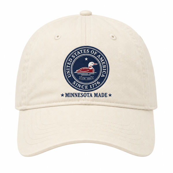 Minnesota Made Stamp Seal Hat — Natural