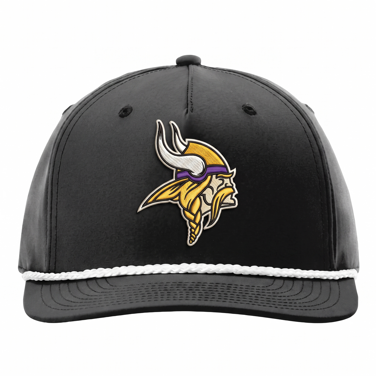 MN Football Rope Cap — Black (Full Color Logo)