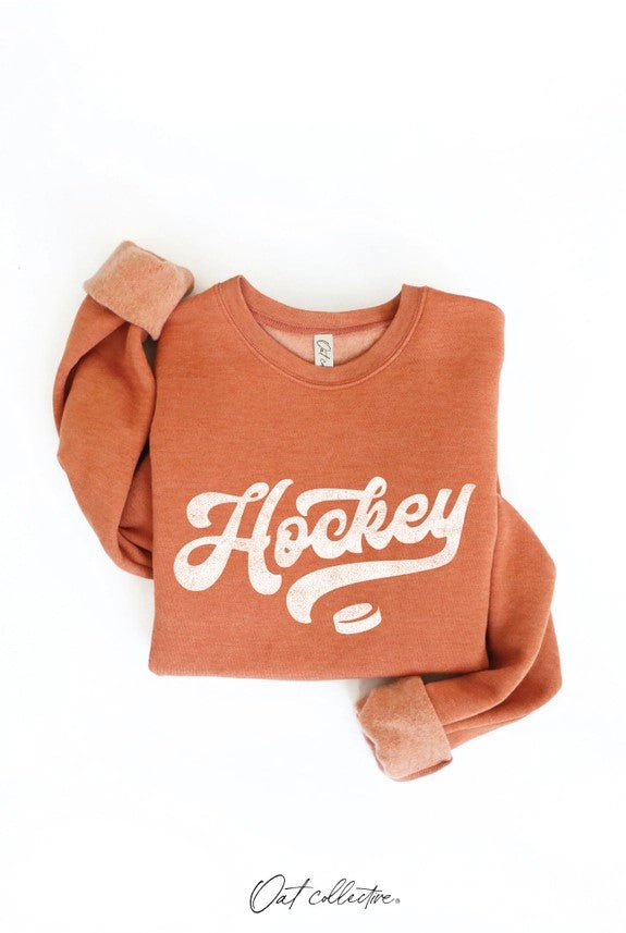 Hockey Graphic Crewneck Sweatshirt (4 colors)