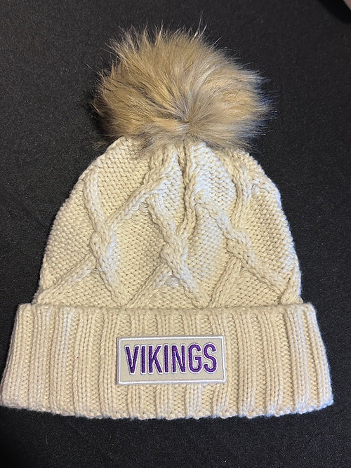 VIKINGS - Ivory Knit Winter Hat