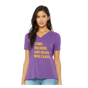 Who Cares - Women's V-Neck Tee