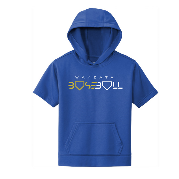 Baseball Short Sleeve Hoodie | Youth | Wayzata