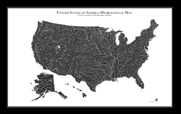 USA Hydrological Map