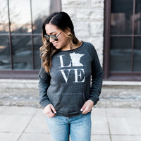 MN Love - Women's Crewneck - TheSotaShop