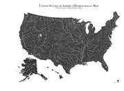 USA Hydrological Map